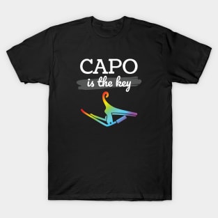 Capo is the Key Colorful Capo Dark Theme T-Shirt